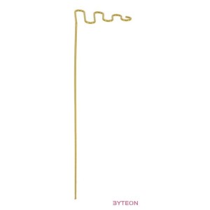 Fémből készült orchidea és virágtámasz, arany színben, 4 db