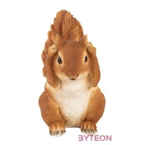 Fülét befogó, nem hall, mókus polyresin szobor, A típus, kültéri és beltéri dekorációs kiegészítő