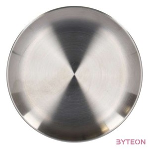 Rozsdamentes acél tányér, kínáló tálca, 23 cm átmérőjű