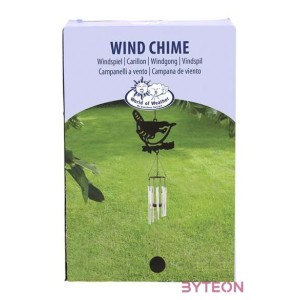 Szélcsengő, fekete madaras mintával, 82,5 cm, A