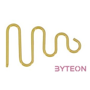 Fémből készült orchidea és virágtámasz, arany színben, 4 db