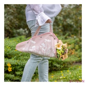 Mezei virág mintás virágtartó táska, pink
