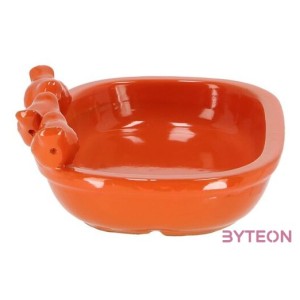 Kerámia madáritató és etető tál, 29 cm, narancssárga