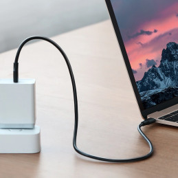 USB-C – USB-C PD UGREEN tápellátás 60 W-os kábel 1 m (fekete)