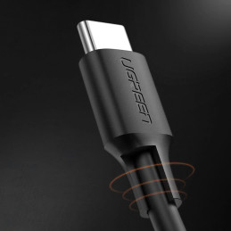 USB-C – USB-C PD UGREEN tápellátás 60 W-os kábel 1 m (fekete)