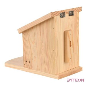 Mókus etető barna színű tetővel, mókus mintával, 15 x 26 cm