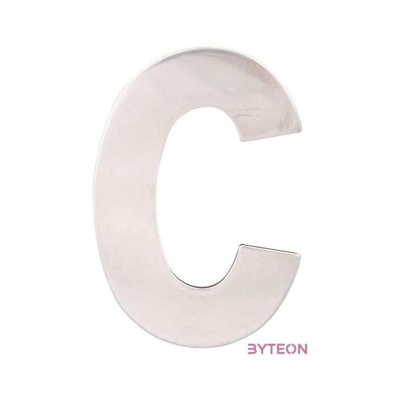 Klasszikus acél házszám, C