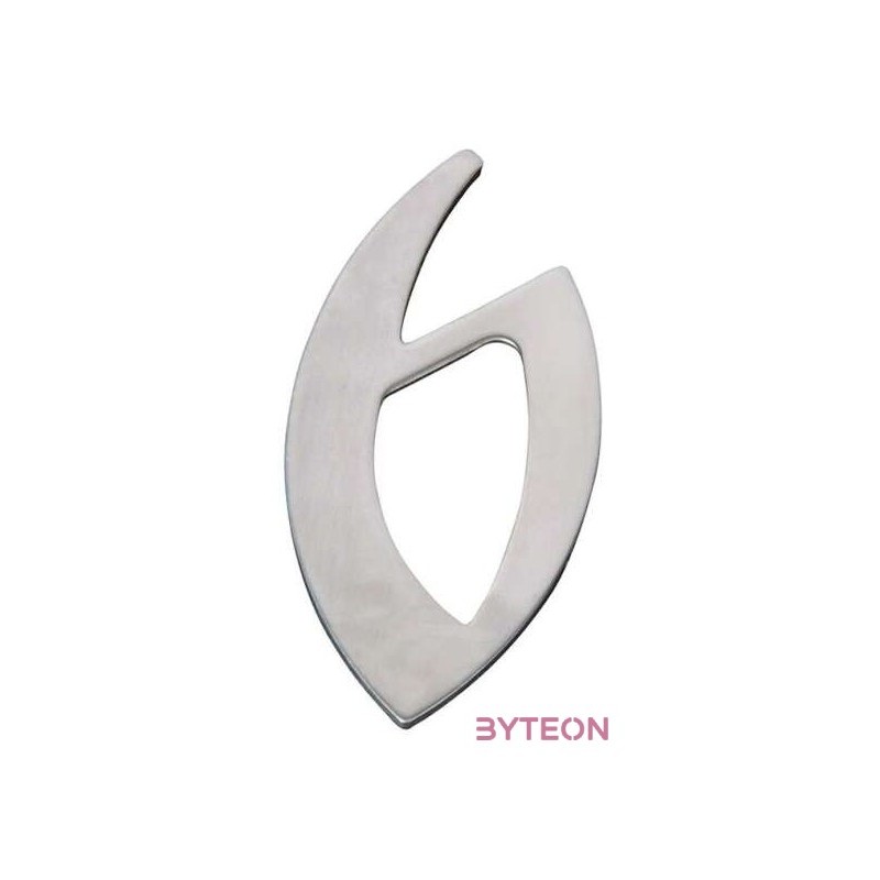 Modern acél házszám, 6