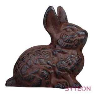 Öntöttvas állatdísz, nyúl, kicsi