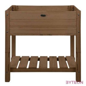 Fából készült magaságyás, barna, 78 x 40 cm