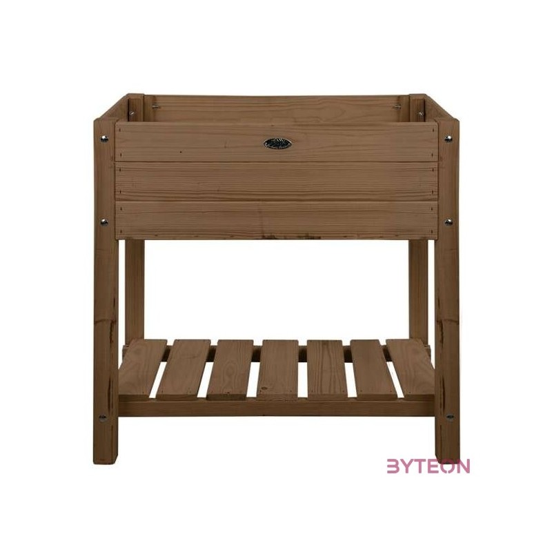 Fából készült magaságyás, barna, 78 x 40 cm