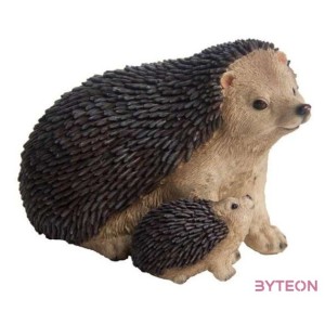 Süni szobor kis sünivel polyresin szobor, kültéri és beltéri dekorációs kiegészítő