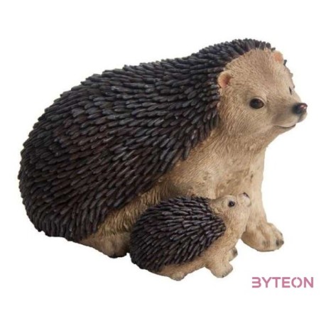 Süni szobor kis sünivel polyresin szobor, kültéri és beltéri dekorációs kiegészítő