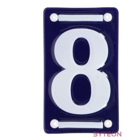 Tűzzománc házszám, 8