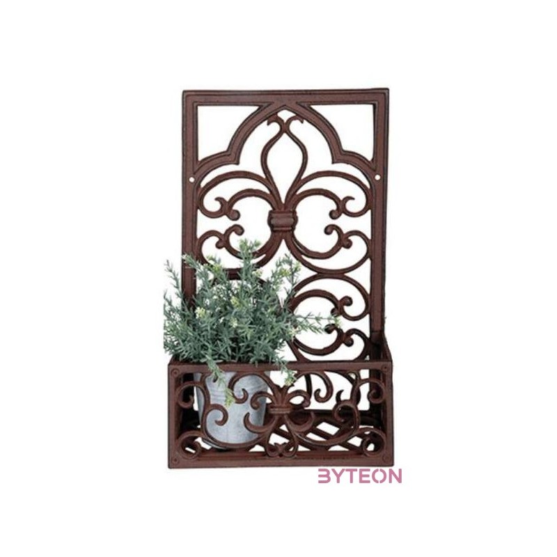 Öntöttvas fali virágtartó, szögletes