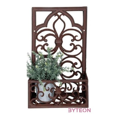 Öntöttvas fali virágtartó, szögletes