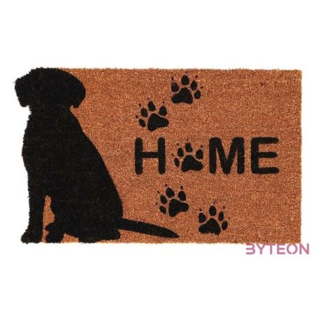Home feliratos, kutyás kókuszrost lábtörlő 75x45 cm