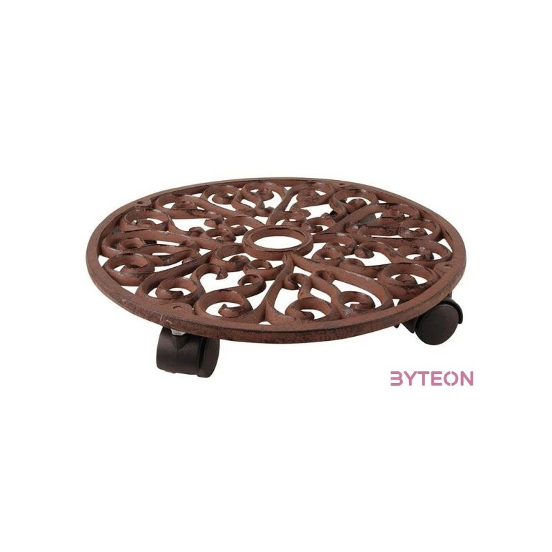 Öntöttvas gurulós virágtartó, 35 cm átmérőjű