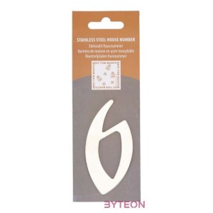 Modern acél házszám, 6