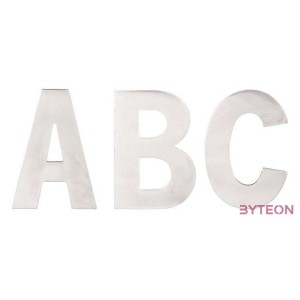 Klasszikus acél házszám, C