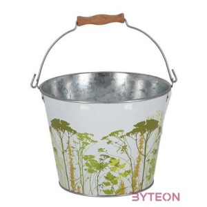 Mezei virág mintás cink vödör, 5 literes