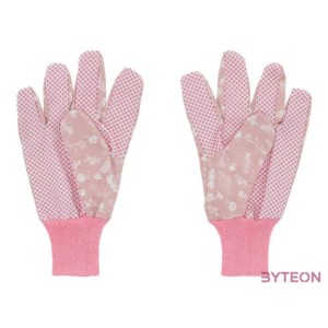 Mezei virág mintás kerti kesztyű, pink