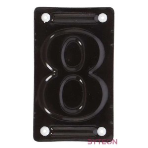 Tűzzománc házszám, 8