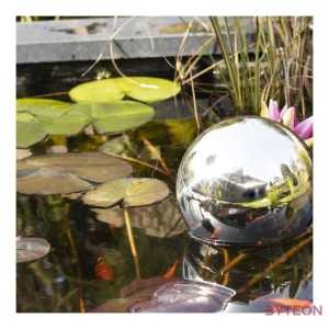 Dekor gömb, rozsdamentes acélból, 10 cm átmérőjű