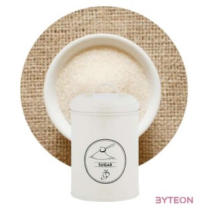 Cukortartó fém doboz, 1,3 literes