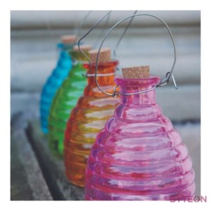 Üveg darázscsapda, kék, 19 cm