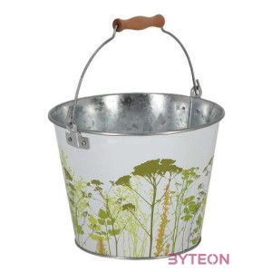 Mezei virág mintás cink vödör, 5 literes