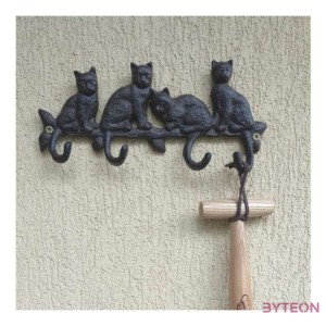 Cicás öntöttvas akasztó, 29 cm