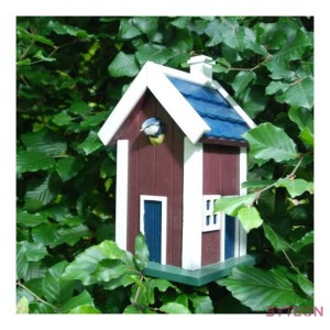 Fa madárház, barna, 27 cm