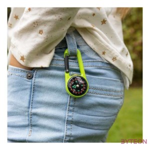 Karabíner iránytűvel