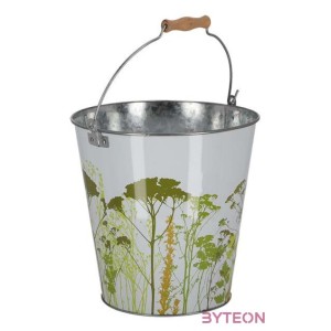 Mezei virág mintás cink vödör, 10,75 literes