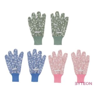 Mezei virág mintás kerti kesztyű, pink