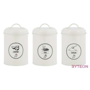 Cukortartó fém doboz, 1,3 literes