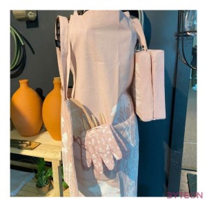 Mezei virág mintás kerti kesztyű, pink