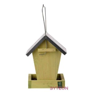 Felakasztható önetetős madáretető, cink tetővel, 22 cm