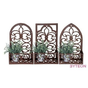 Öntöttvas fali virágtartó, szögletes