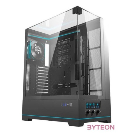 Darkflash DY450L PRO számítógépház ventilátorral (fekete)