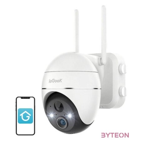 Wireless 3MP WiFi outdoor camera ieGeek ZS-GX1S white 5200mAh