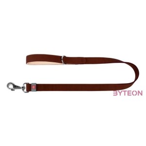 WAUDOG natural leather dog leash 14 mm wide, 122 cm long brown
