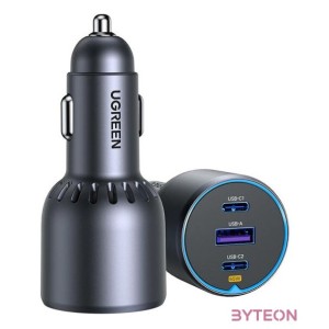 Car charger Ugreen EC703, USB  2x USB-C, 75W (black)