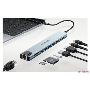 BlitzWolf BW-TH5 10 az 1-ben USB-C dokkolóállomás (ezüst)