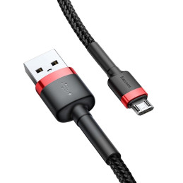 Baseus Cafule USB kábel 2 M USB A Micro-USB A Fekete, Vörös