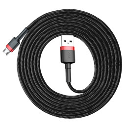 Baseus Cafule USB kábel 2 M USB A Micro-USB A Fekete, Vörös