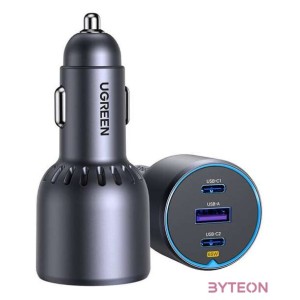 Car charger Ugreen EC703, USB  2x USB-C, 75W (black)