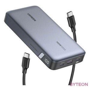 Powerbank 25000mAh Ugreen PB205, USB  2x USB-C, 145W PD (szary)