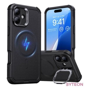 Cyber Tough (HaloLock) ESR case with stand for iPhone 16 Plus (black)